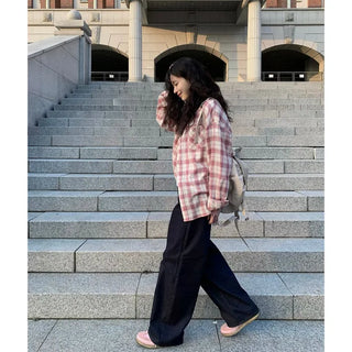 Oversized check shirt
