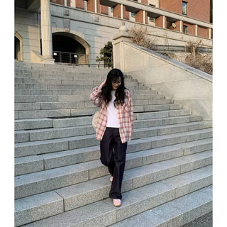 Oversized check shirt