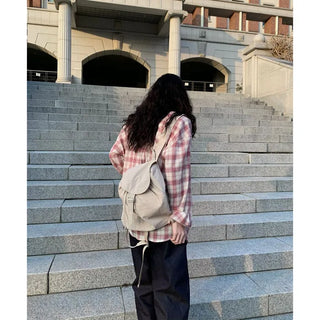 Oversized check shirt