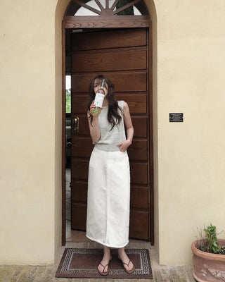 Cotton long skirt
