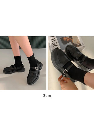 (3cm/6cm) Strap Loafers