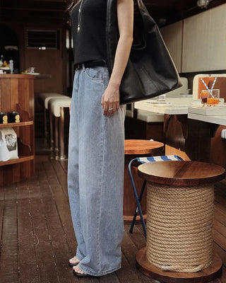 Summer wide denim pants