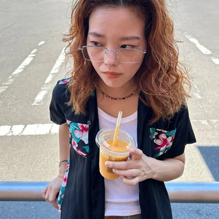 Rimless clear glasses