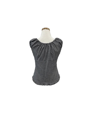Pleated shirred blouse