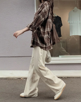 Tone-on-tone check shirt