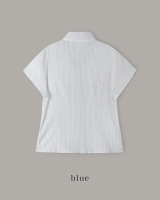 Striped short-sleeved shirt