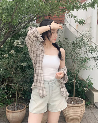 Summer Check Wrinkle Shirt