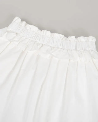 Cotton frill midi skirt