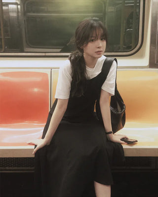 See-through camisole dress