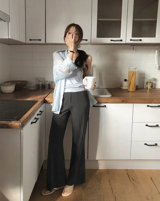 Semi-bootcut slacks