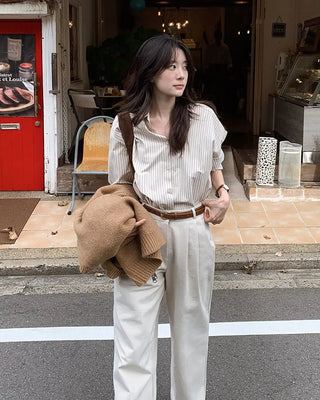 Loose-fit striped shirt