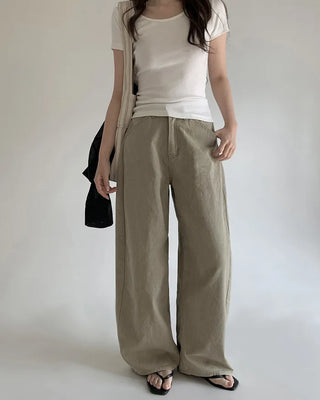 Summer wide chino pants