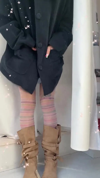 Custom suede long boots