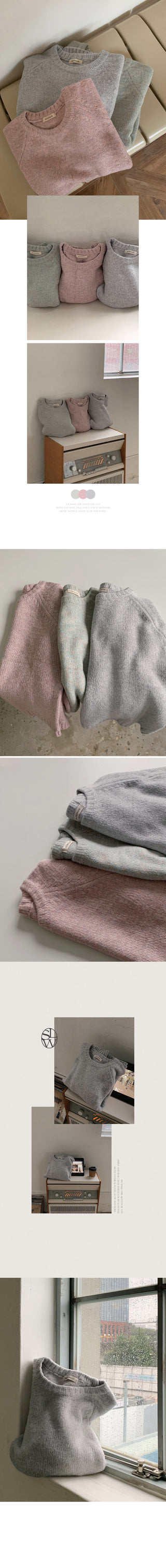 Cotton Candy Raglan Mix Knit - 3 colors