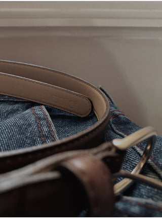 #LENTO. (Over 200,000 sold) Classic Belt (silver/gold)