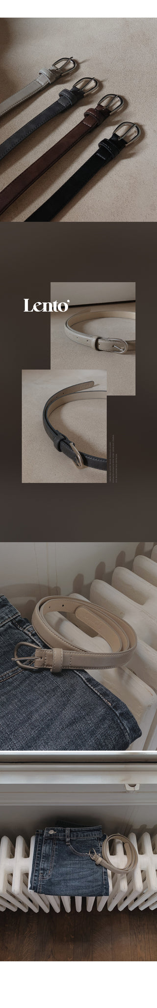 #LENTO. (Over 200,000 sold) Classic Belt (silver/gold)