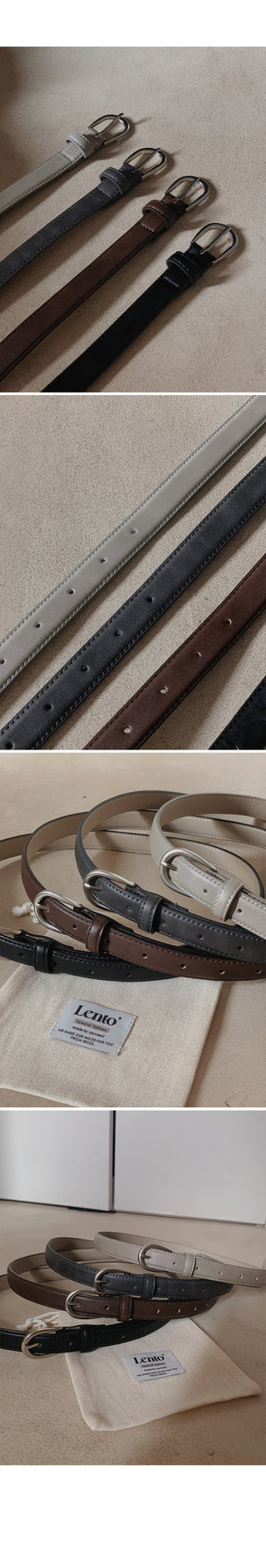 #LENTO. (Over 200,000 sold) Classic Belt (silver/gold)