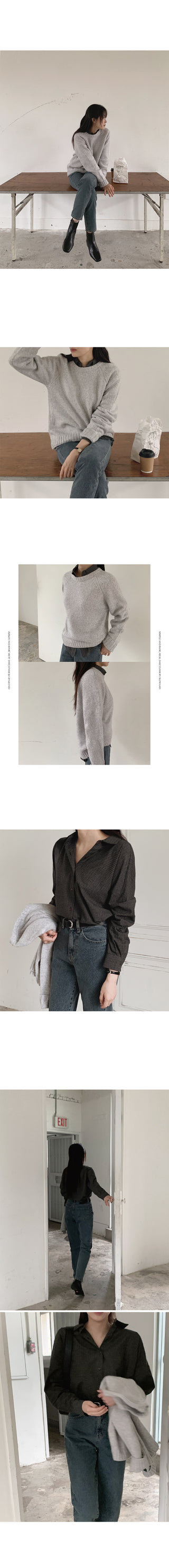 Cotton Candy Raglan Mix Knit - 3 colors