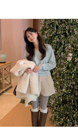 (3 colors) Boat neck loose fit knit