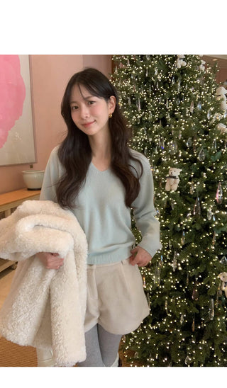 (3 colors) Boat neck loose fit knit