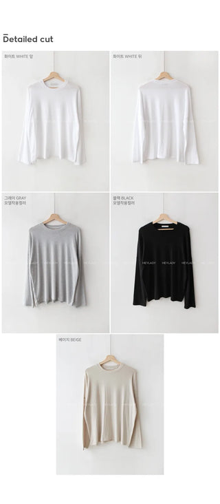 Loose long-sleeved T-shirt