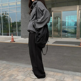 Slit wide training pants