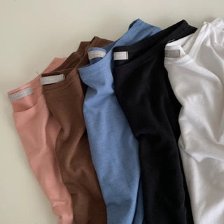 Hand warmer boat neck inner long-sleeve T-shirt