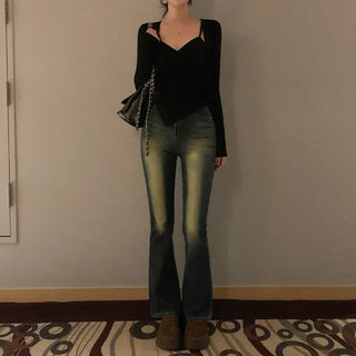 [SET] Camisole Cardigan Set with Built-in Bra