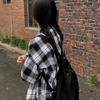 Autumn long-sleeved oversized pink shirt