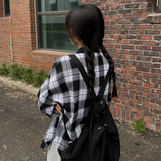 Autumn long-sleeved oversized pink shirt