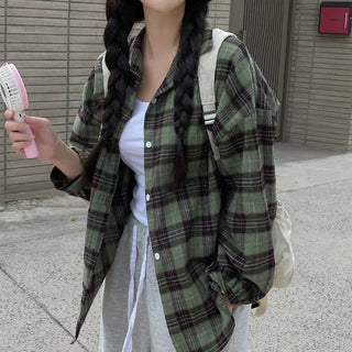 Autumn long-sleeved oversized pink shirt
