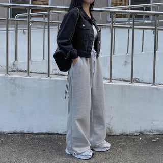 Autumn cropped denim loose-fit jacket