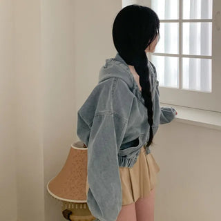 Denim 2-Way Hoodie