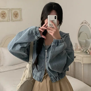 Denim 2-Way Hoodie