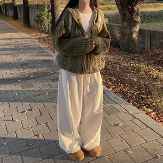Twist Knit Puff Hoodie