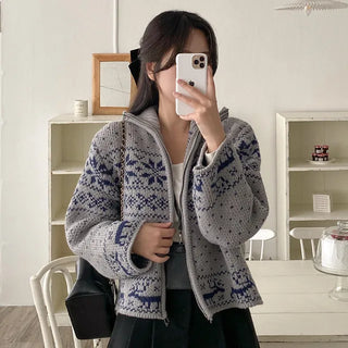 Nordic Oversized Knit Cardigan