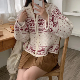 Nordic Oversized Knit Cardigan