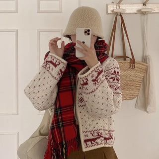 Nordic Oversized Knit Cardigan