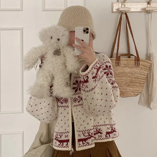 Nordic Oversized Knit Cardigan