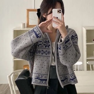 Nordic Oversized Knit Cardigan