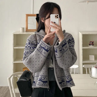 Nordic Oversized Knit Cardigan