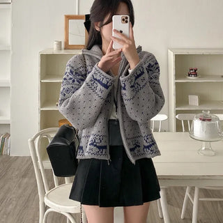 Mini A-line shirred faux pocket frill skirt