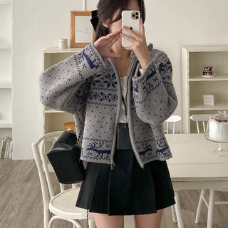 Mini A-line shirred faux pocket frill skirt