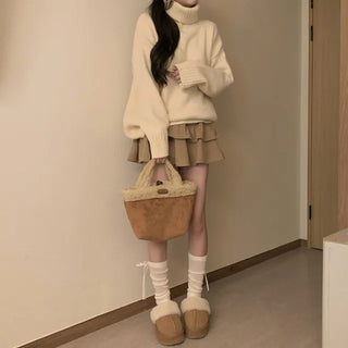 Oversized knit turtleneck