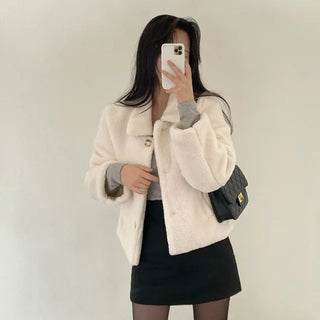 Boa quilted fur jacket