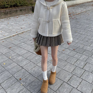 Duffle Boa Short Shearling Coat