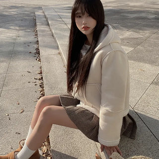 Duffle Boa Short Shearling Coat