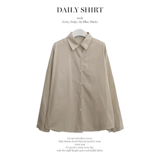 White Loose Fit Cotton Long Shirt