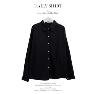 White Loose Fit Cotton Long Shirt
