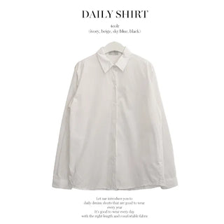 White Loose Fit Cotton Long Shirt